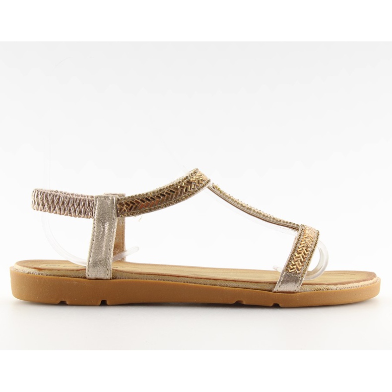 Gold women's sandals FM5035 LT.GOLD golden