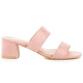 Renda Pink suede slippers