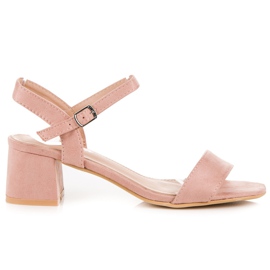 Renda High-heeled sandals pink