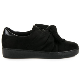 Bestelle Slip-on sneakers with a bow black