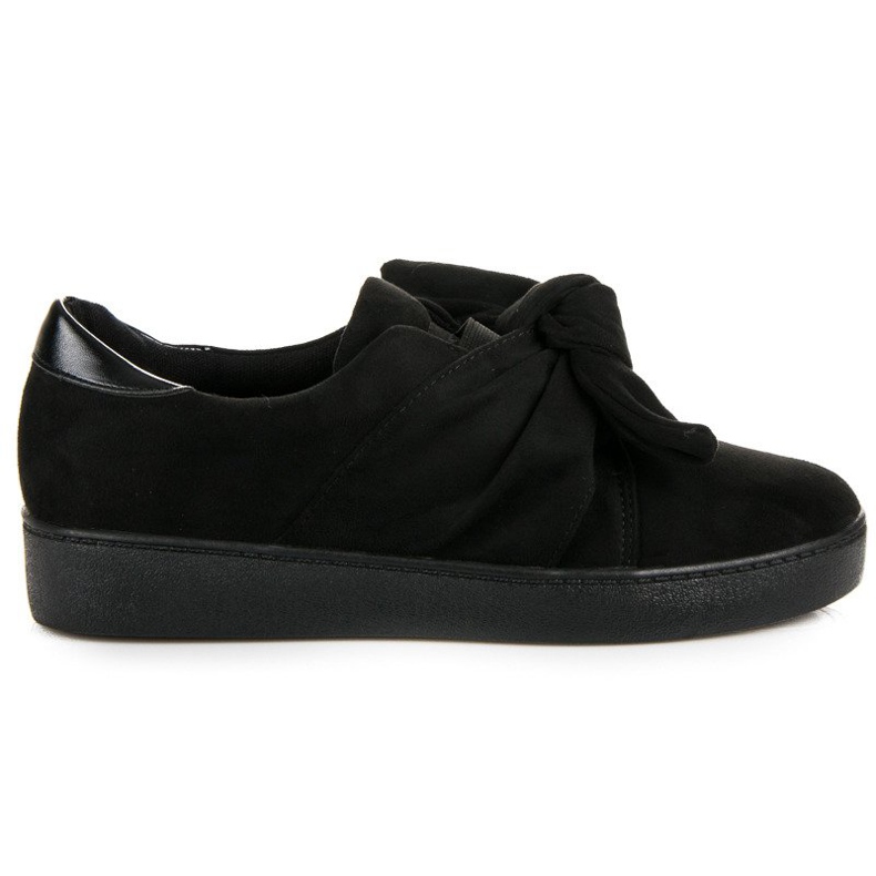 Bestelle Slip-on sneakers with a bow black