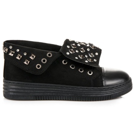 Rock suede sneakers black