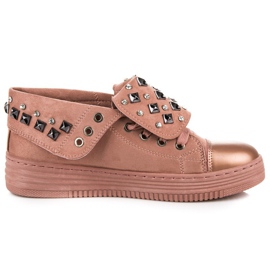 Rock suede sneakers pink