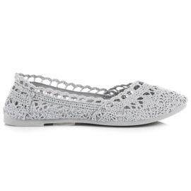 Seastar Gray lace ballerinas grey
