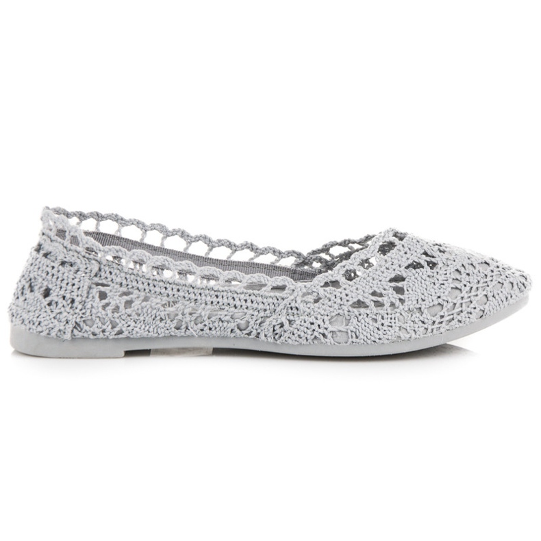 Seastar Gray lace ballerinas grey