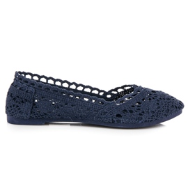 Seastar Navy blue lace ballerinas