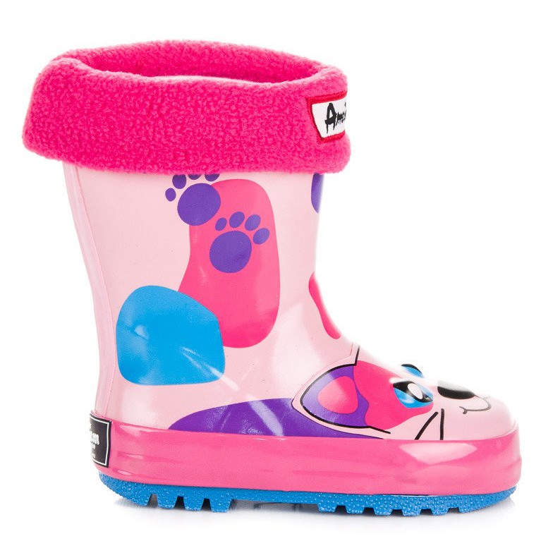 American Club Pink Galoshes With American Kitten
