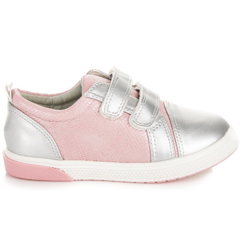 Velcro sneakers by VINCEZA pink grey