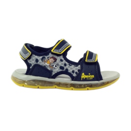 American Club American leather glowing sandals navy blue American Club American leather glowing sandals navy blue