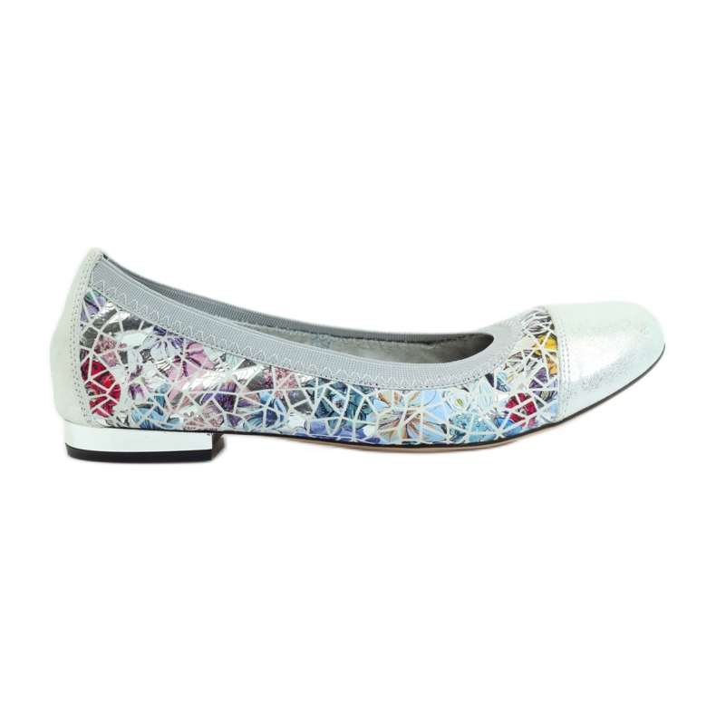 Women's ballerinas elastic Gamis 1402 gray grey multicolored