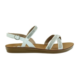 American Club Sandal with cubic zirconia American 170430 white