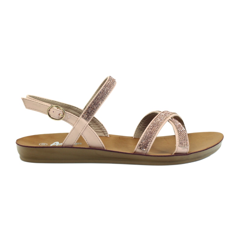 American Club Sandal with cubic zirconia American 170430 pink