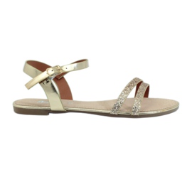 American Club 052 gold glitter sandals golden American Club 052 gold glitter sandals golden