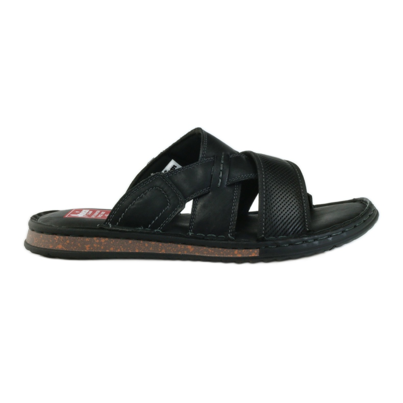 American Club Men's slippers light EVA American bottom black