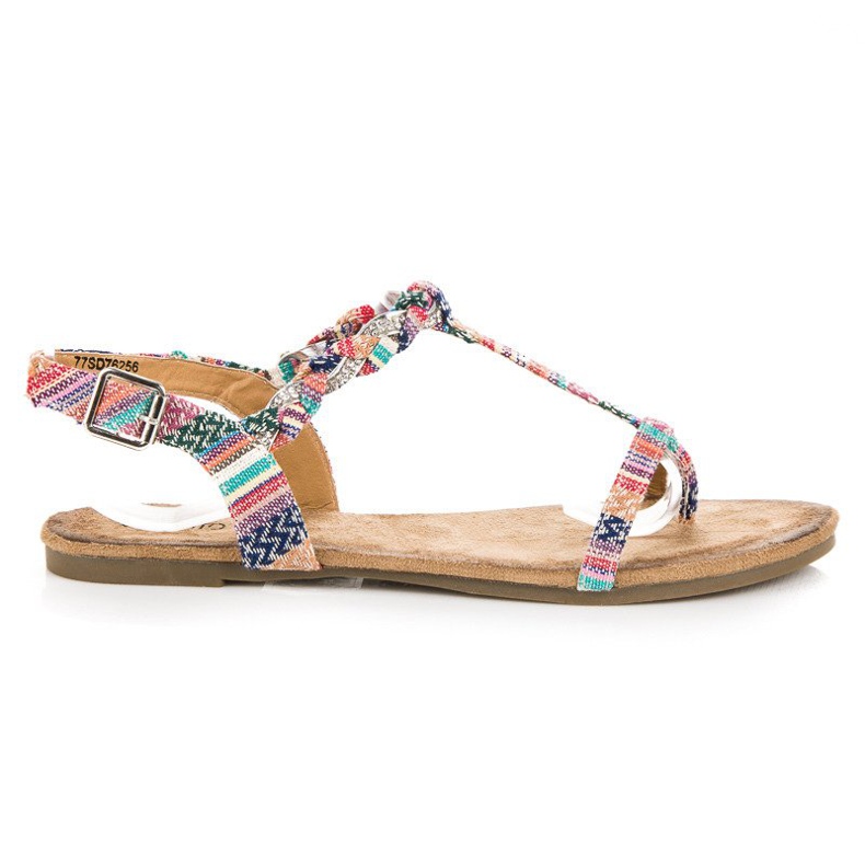 Evento Sandals with an ethnic pattern multicolored