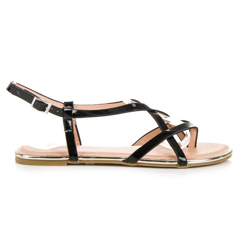 Evento Black flat sandals Evento Black flat sandals