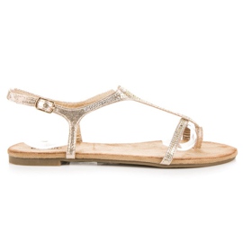 Evento Elegant flat sandals yellow