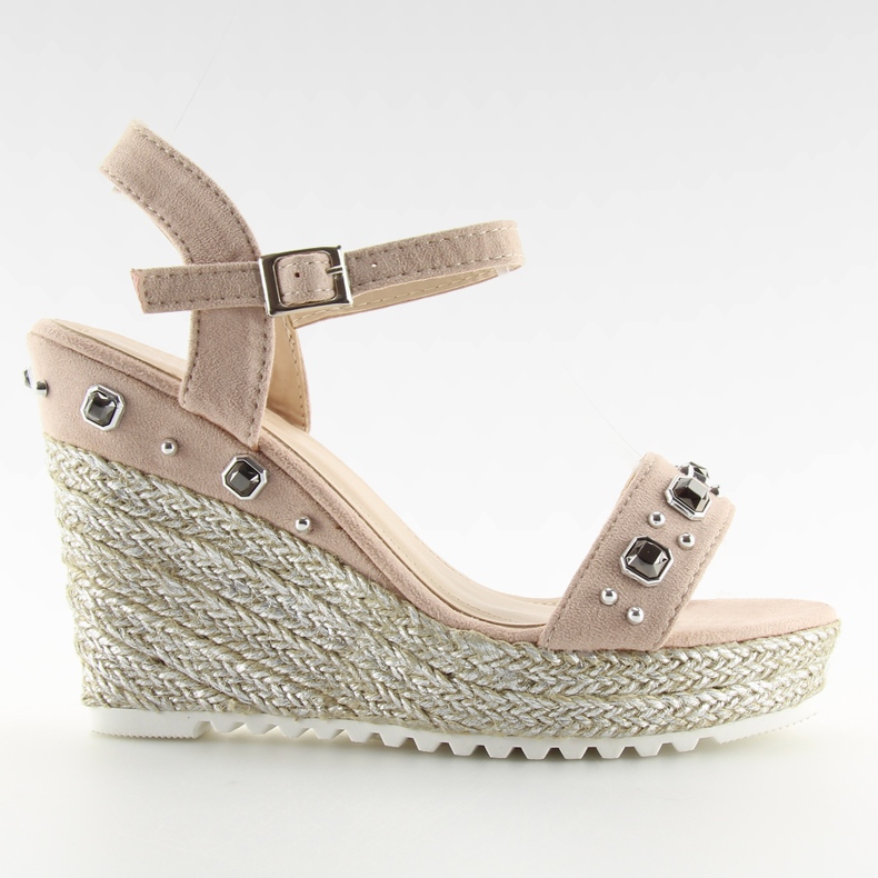 Pink Espadrilles on wedges pink TS-2730 Pink