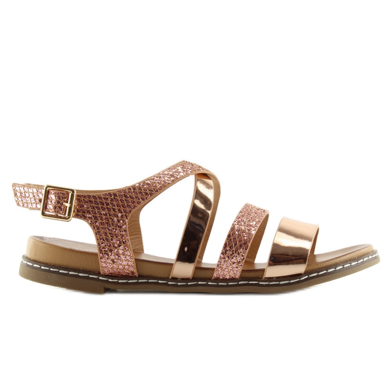 Pink women's sandals J80-1 champagne Pink women's sandals J80-1 champagne