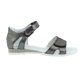 Sandals silver dots Ren But 4333 black grey