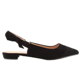 Black high heel ballerinas black 100-879SA Black high heel ballerinas black 100-879SA