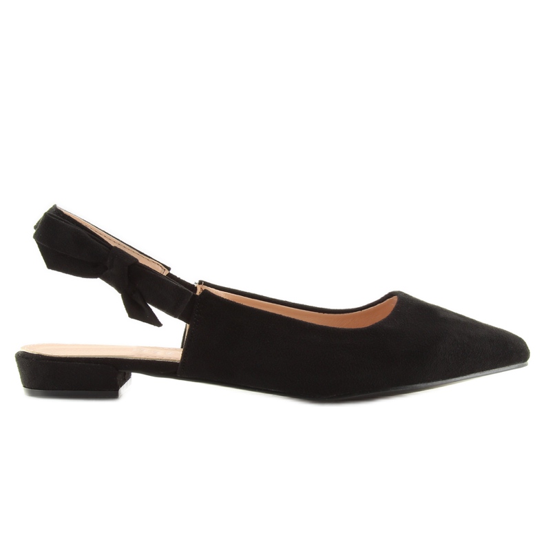 Black high heel ballerinas black 100-879SA