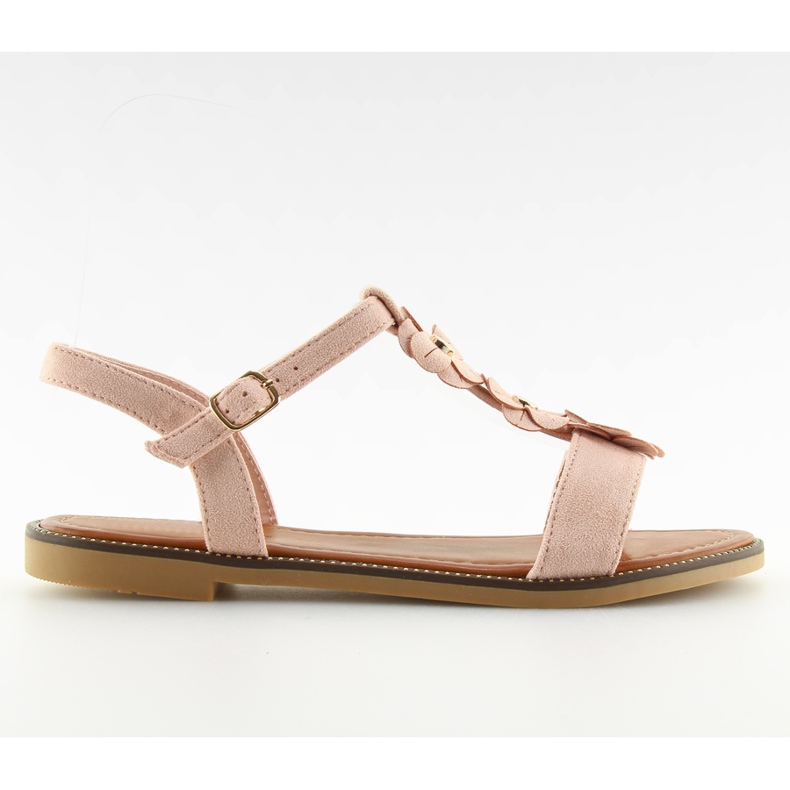 Women's pink suede sandals WL-001