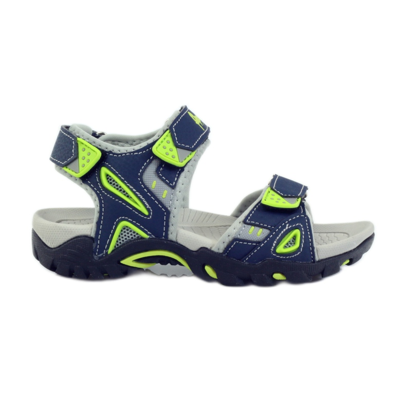 American Club navy blue children's sandals 1713 green