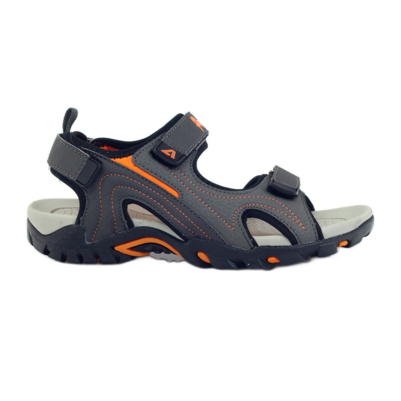 American Club American 1714 foam insert sandals grey orange American Club American 1714 foam insert sandals grey orange