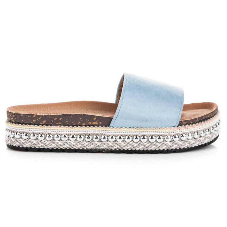 Seastar Fashionable boho slippers blue Seastar Fashionable boho slippers blue