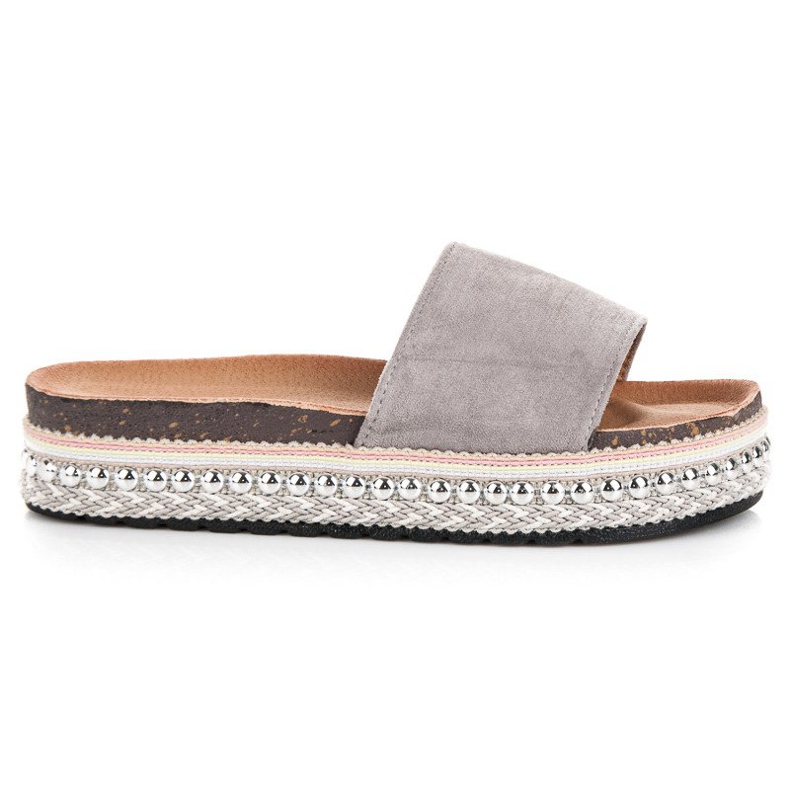 Seastar Fashionable boho slippers grey