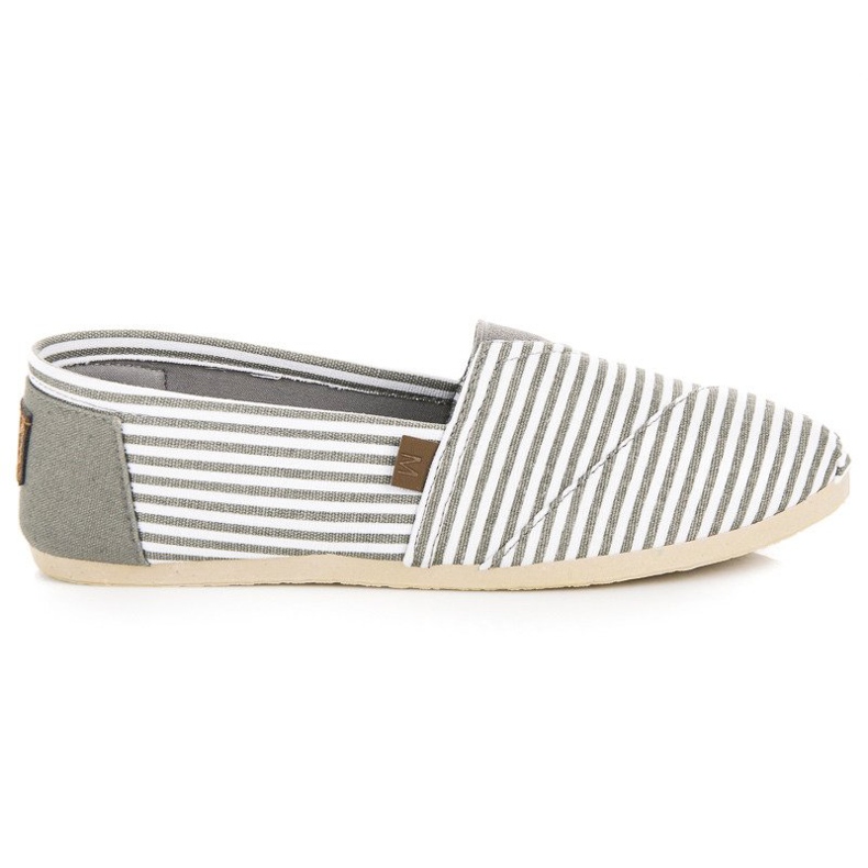 McKey Comfortable striped espadrilles grey
