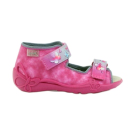 Befado sandals slippers, leather insole pink