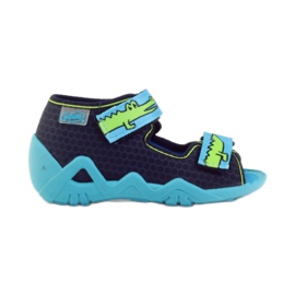Befado children's shoes slippers sandals 250p068 navy blue blue green Befado children's shoes slippers sandals 250p068 navy blue blue green