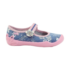 Befado children's shoes ballerinas slippers 114x280 pink grey blue Befado children's shoes ballerinas slippers 114x280 pink grey blue
