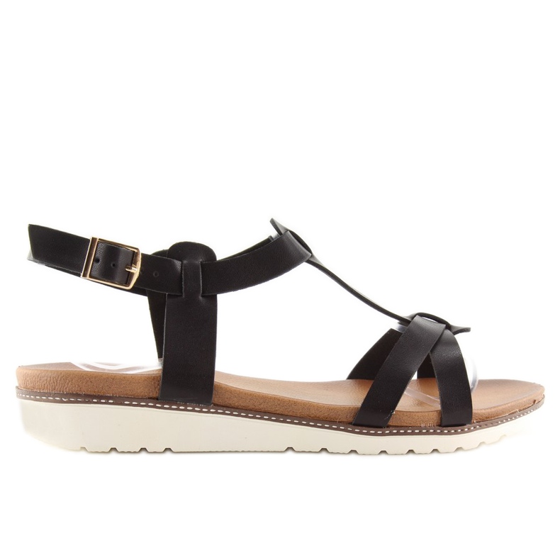 Black women's sandals C1822 black