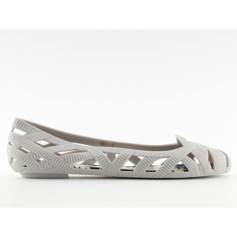Ballerinas Meliski openwork gray KM127 L.GRAY grey
