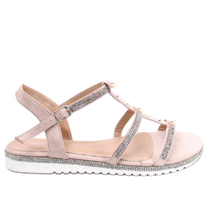 Sandals with pink pearls RC-33 Pink