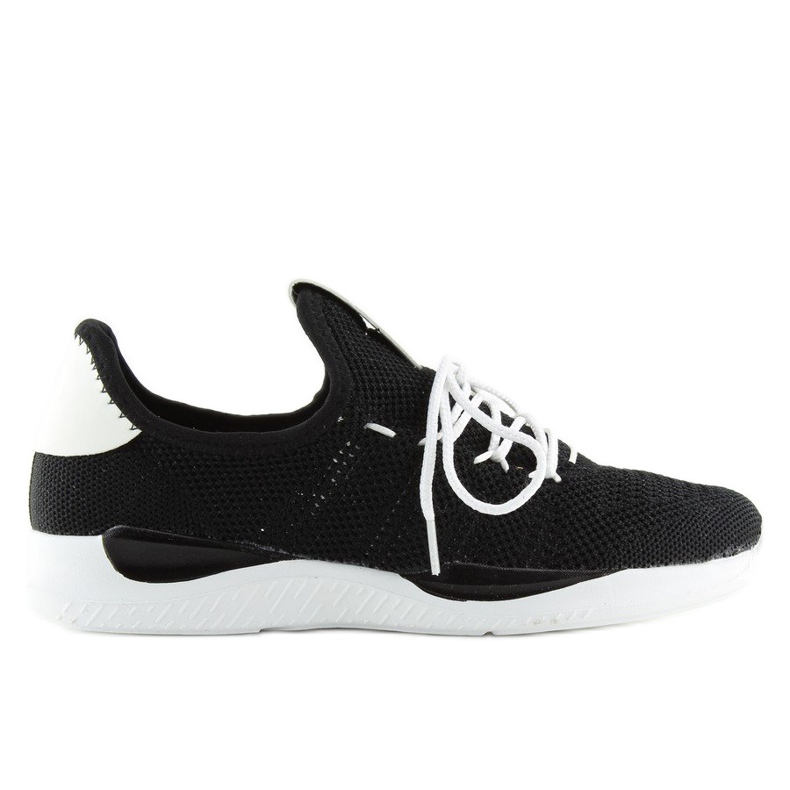 Black sports shoes BK367 Black white