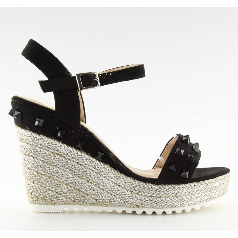 Black Espadrilles on wedges, black TS-16 Black