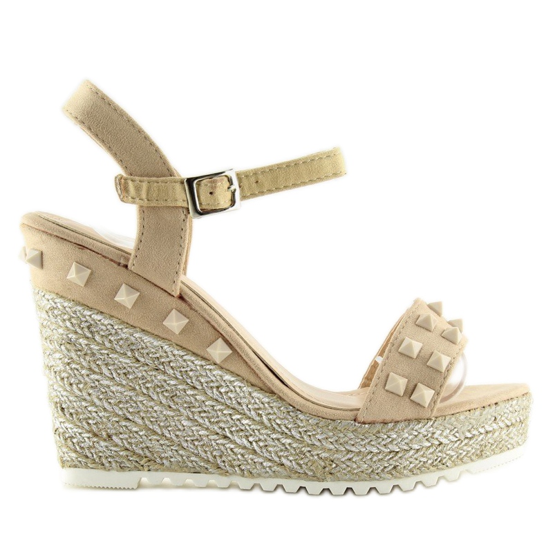 Espadrilles on a beige wedge TS-16 Beige