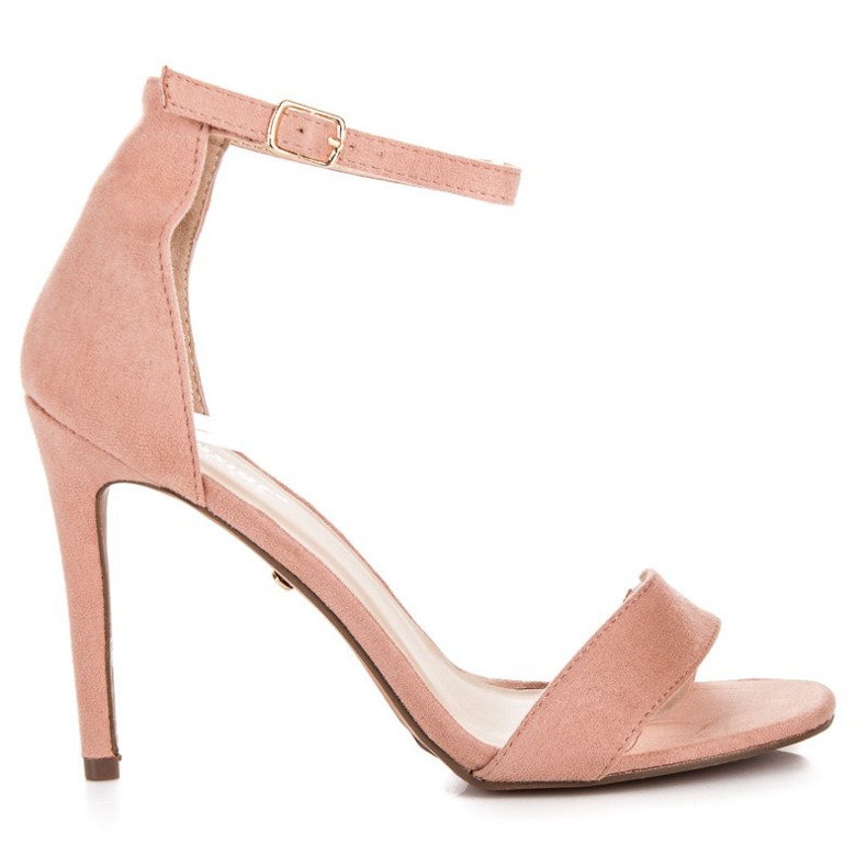 Seastar Pink sandals on a high heel