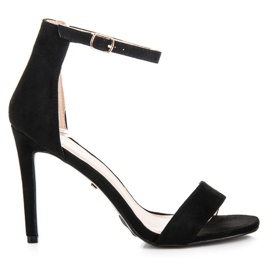Seastar Black sandals on a high heel