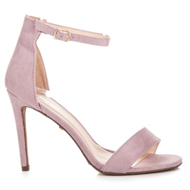 Seastar Purple sandals on a high heel