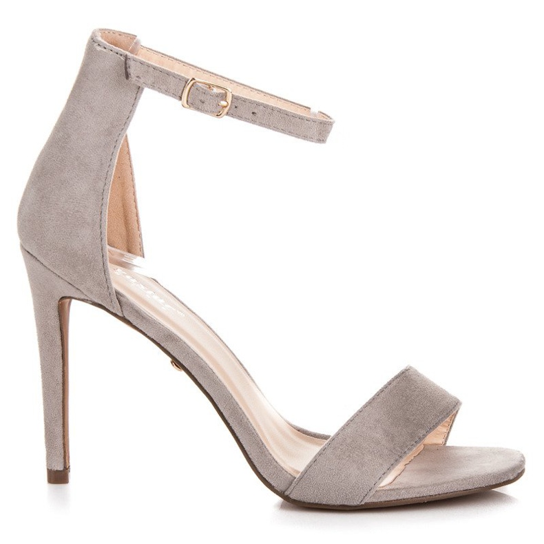 Seastar Gray sandals on a high heel grey