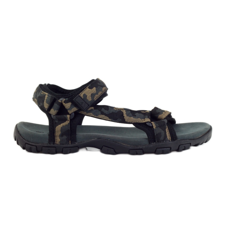 American Club Sandals leather insert American 1729 camo black brown grey