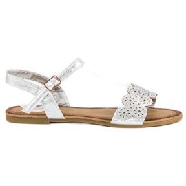 Comer Flat sandals fastened with a buckle grey