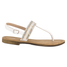 Small Swan White flip-flops