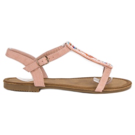 Comer Boho pink flat sandals