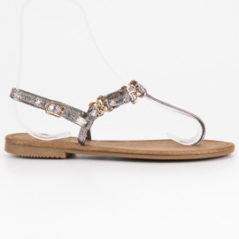 Comer Sandals fastened with a buckle grey